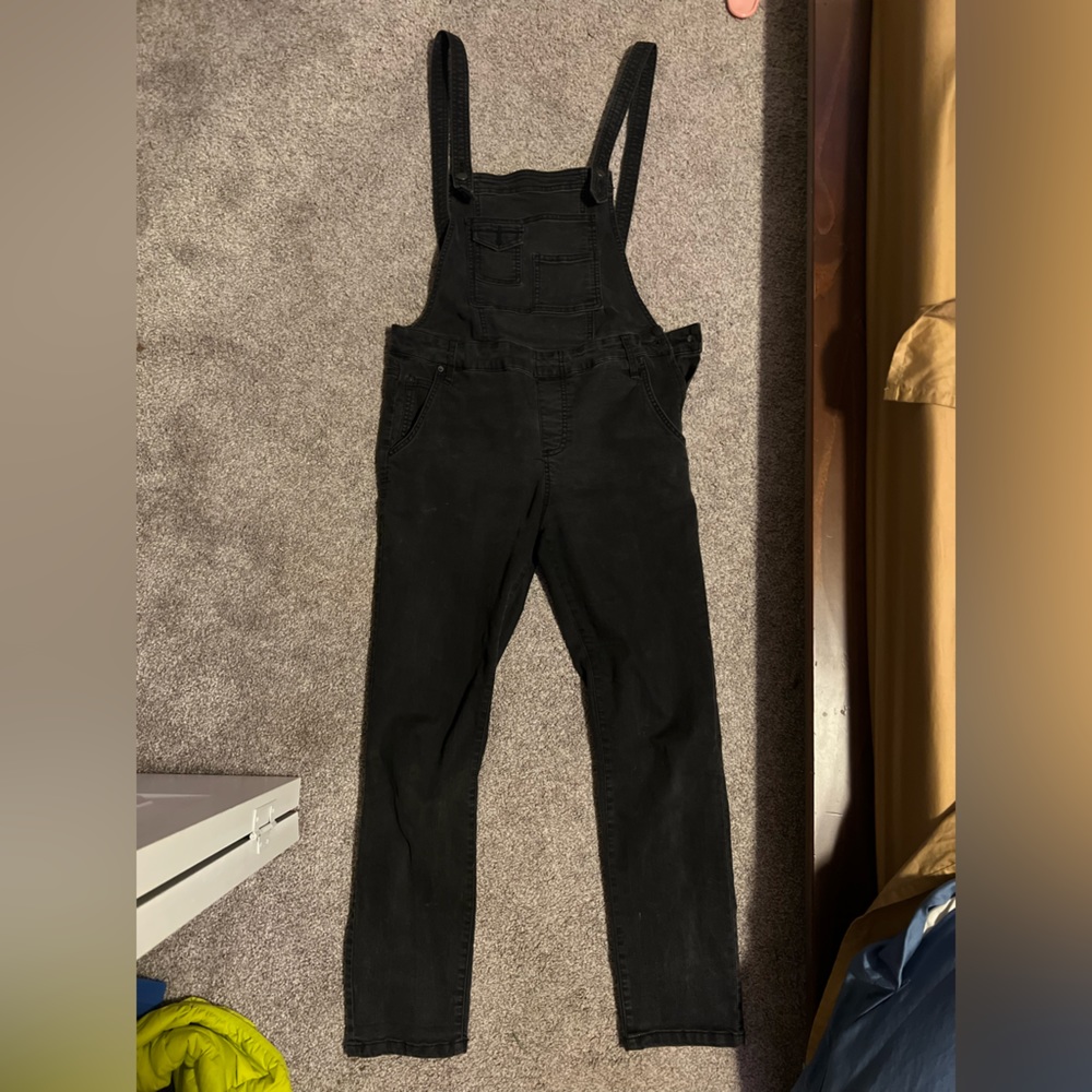 Size 29 Free People Black Long Overalls